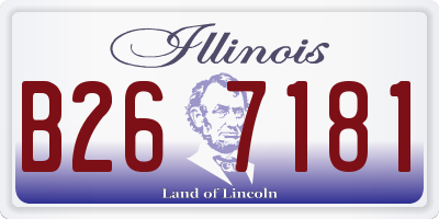 IL license plate B267181