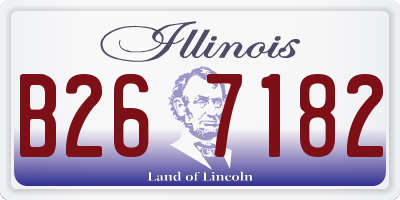 IL license plate B267182