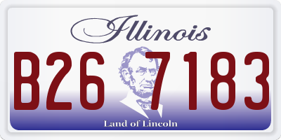 IL license plate B267183