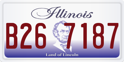 IL license plate B267187