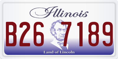 IL license plate B267189