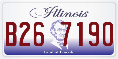 IL license plate B267190