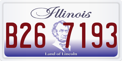 IL license plate B267193