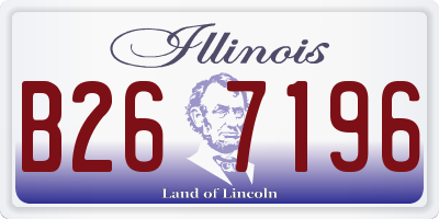 IL license plate B267196
