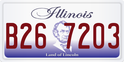 IL license plate B267203