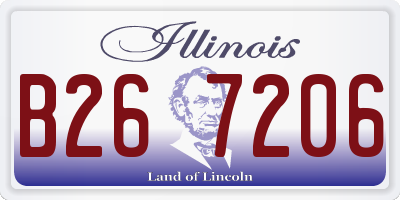 IL license plate B267206