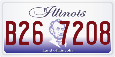 IL license plate B267208