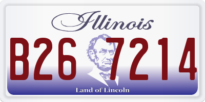 IL license plate B267214