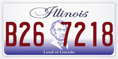 IL license plate B267218