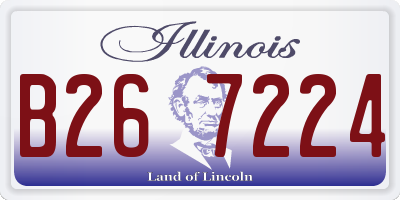 IL license plate B267224