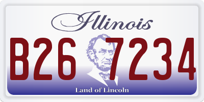 IL license plate B267234