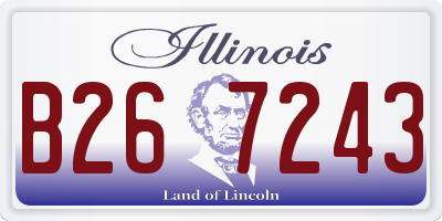 IL license plate B267243