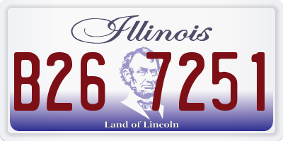IL license plate B267251