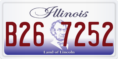 IL license plate B267252