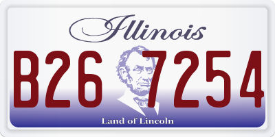 IL license plate B267254