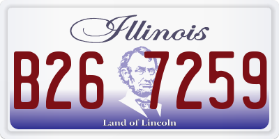 IL license plate B267259