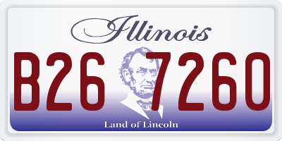 IL license plate B267260
