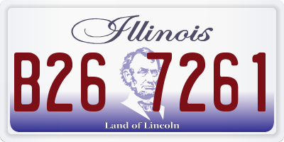 IL license plate B267261