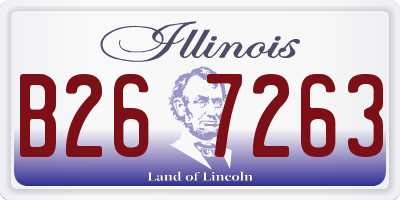 IL license plate B267263
