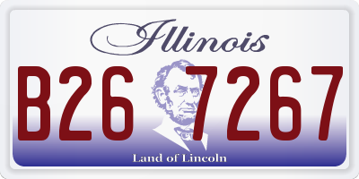 IL license plate B267267