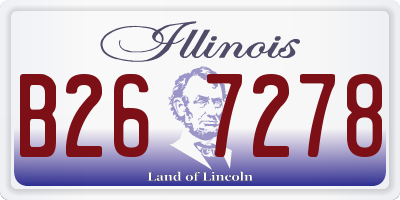 IL license plate B267278