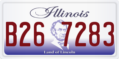 IL license plate B267283