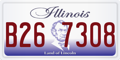 IL license plate B267308
