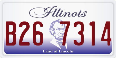 IL license plate B267314