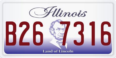 IL license plate B267316