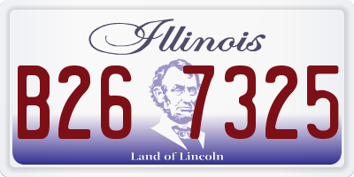 IL license plate B267325