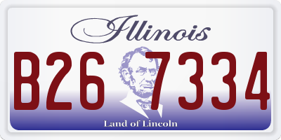 IL license plate B267334