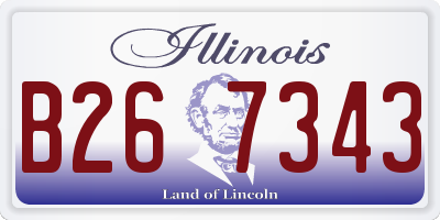 IL license plate B267343