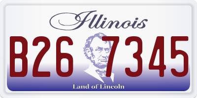 IL license plate B267345