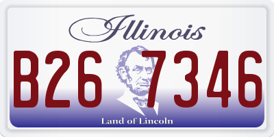 IL license plate B267346