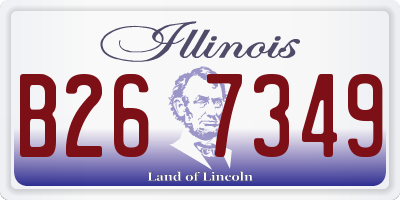 IL license plate B267349