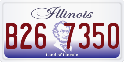 IL license plate B267350