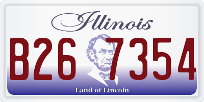 IL license plate B267354