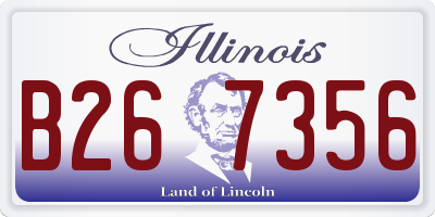 IL license plate B267356