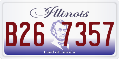 IL license plate B267357