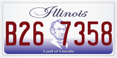 IL license plate B267358