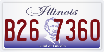 IL license plate B267360