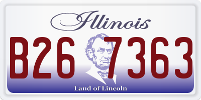 IL license plate B267363