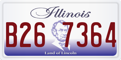 IL license plate B267364