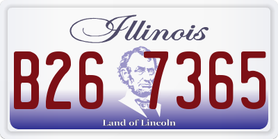 IL license plate B267365