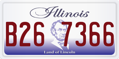 IL license plate B267366