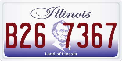 IL license plate B267367