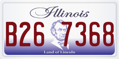 IL license plate B267368