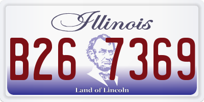 IL license plate B267369
