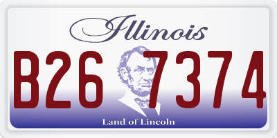 IL license plate B267374
