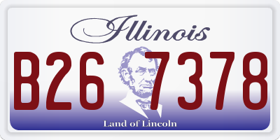 IL license plate B267378